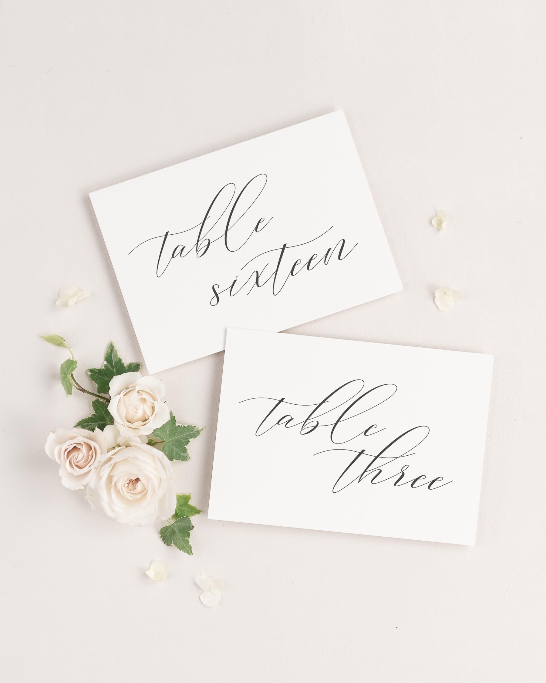 Alyssa Table Numbers