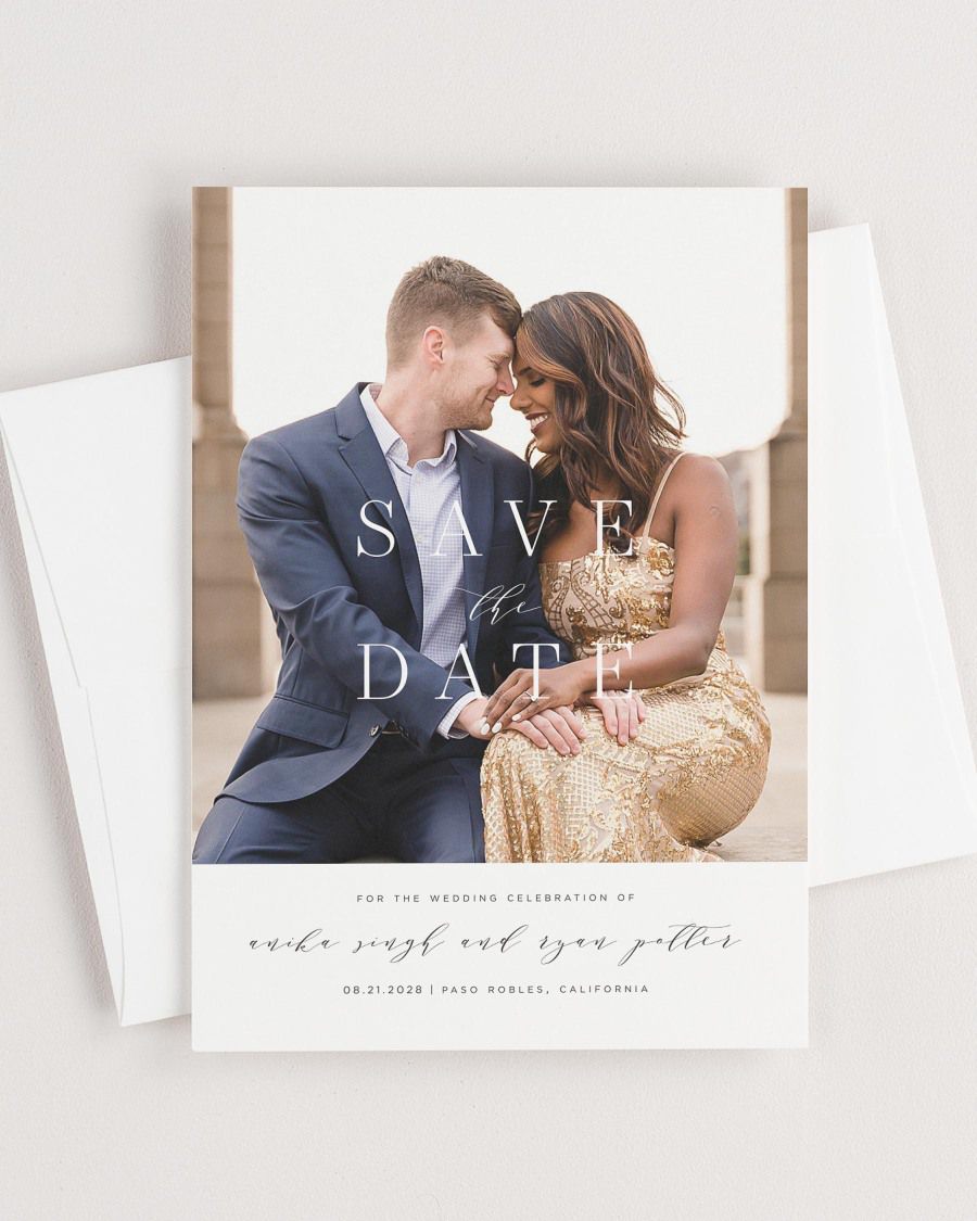 Amelia Photo Save the Date with Envelope