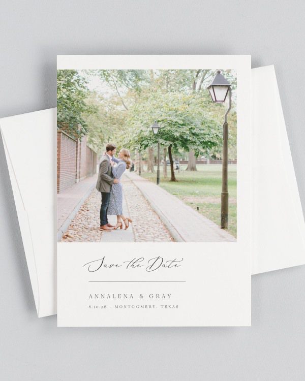 Annalena Photo Save the Date with Envelope