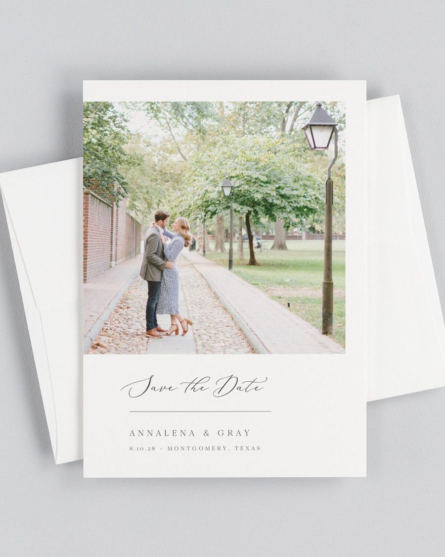 Annalena Photo Save the Date with Envelope