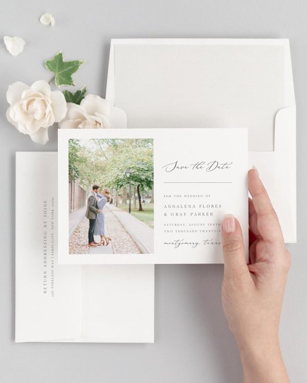 Annalena Photo Save the Dates with Envelope Liner