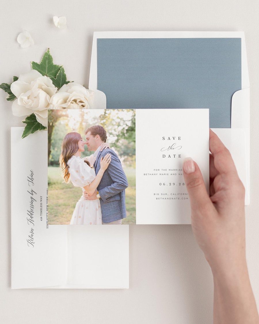 Bethany Photo Save the Dates with Envelope Liner