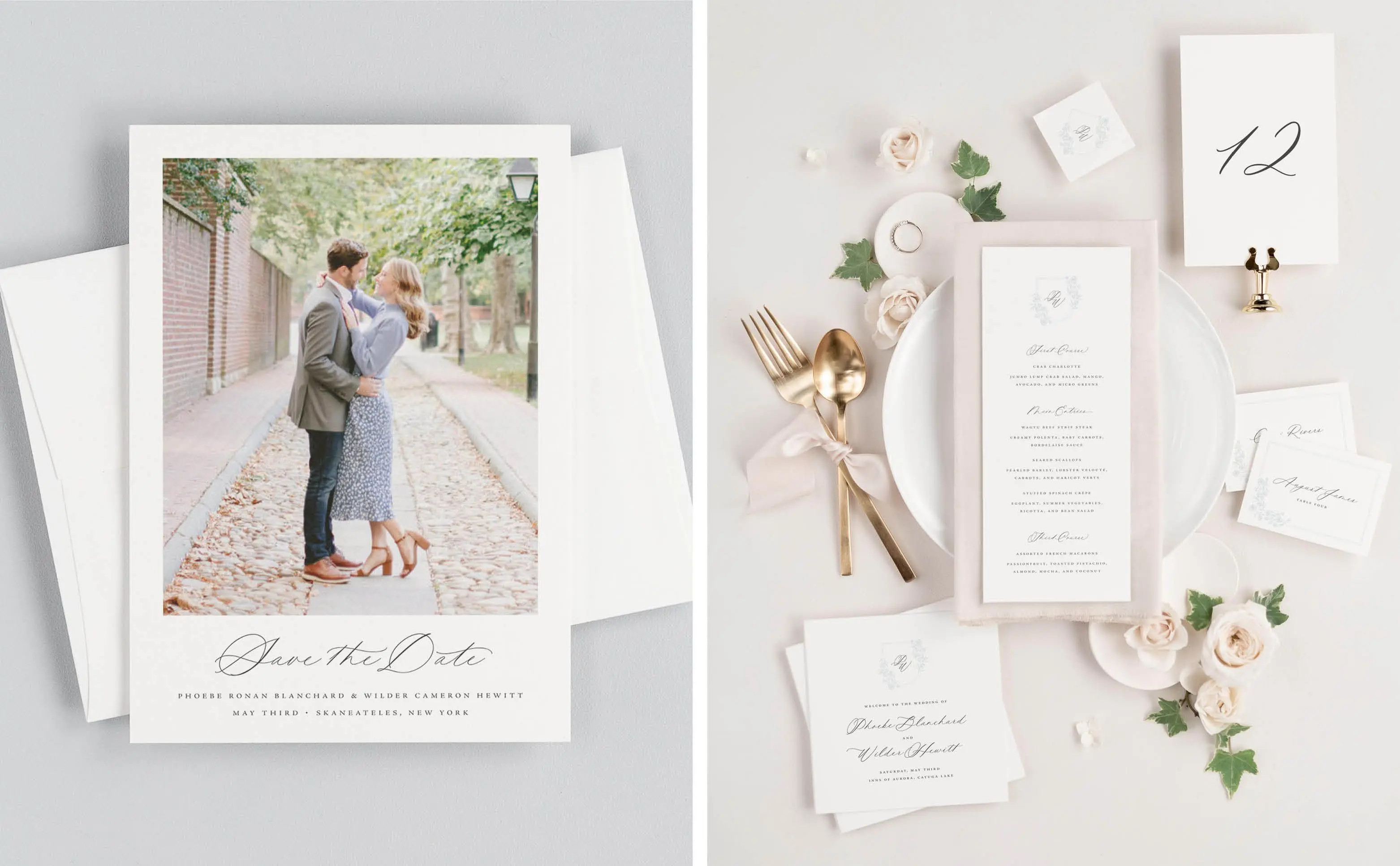 Phoebe Photo Save the Date, Phoebe Wedding Day Stationery