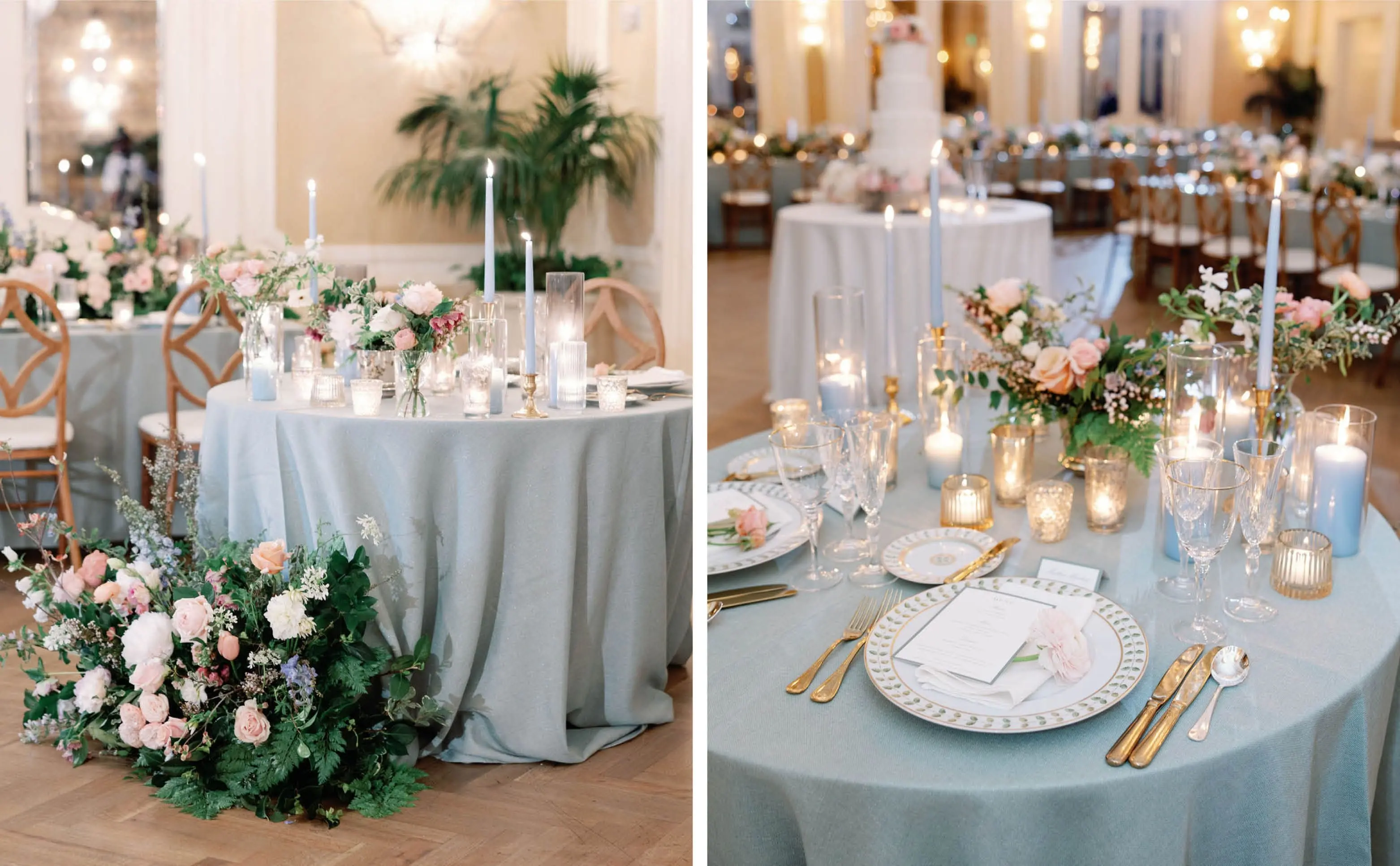 The Front of the Sweetheart Table | The Bride and Groom's View of the Sweetheart Table