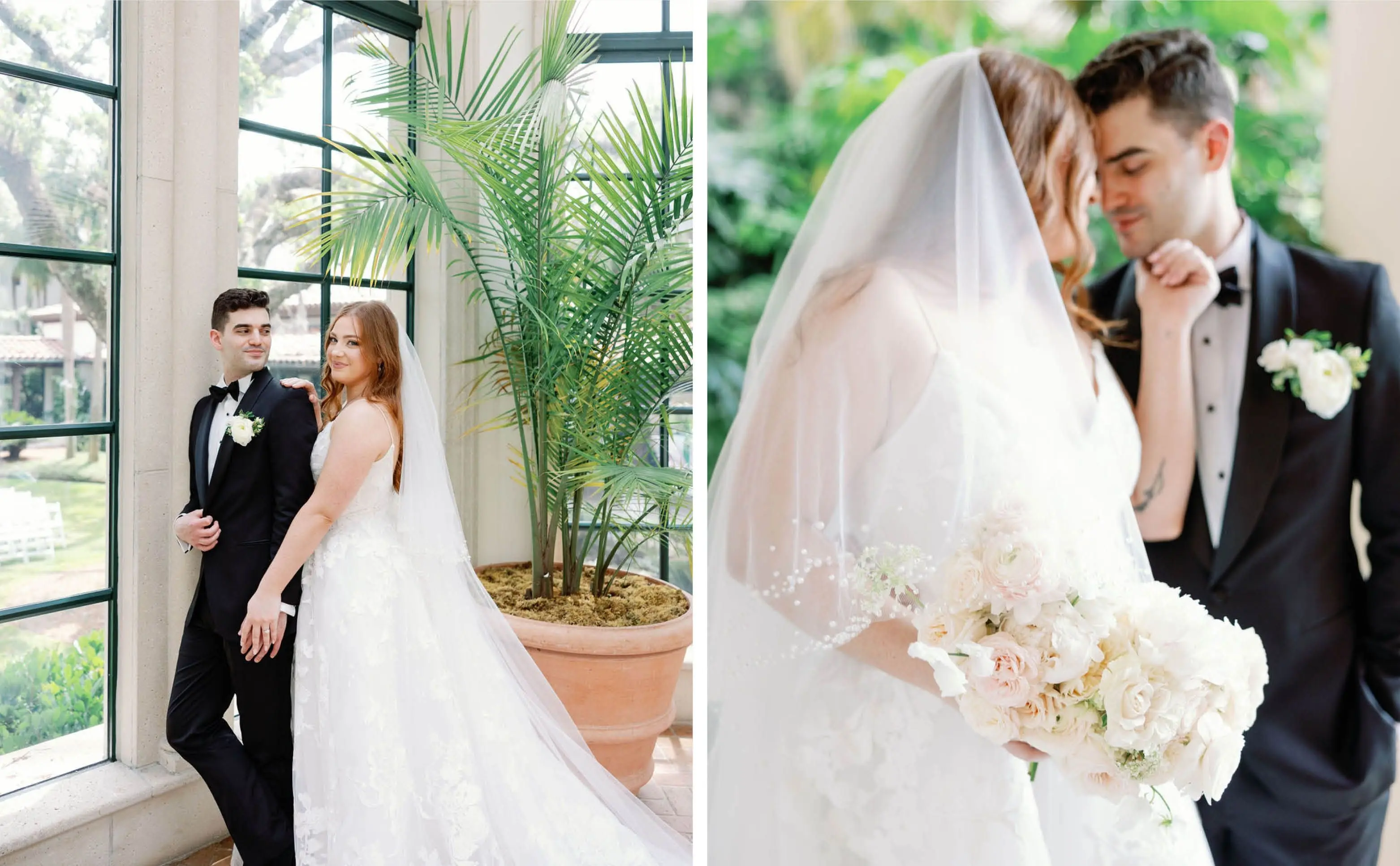 The Bride and Groom Holding Hands | The Bride and Groom Standing Close