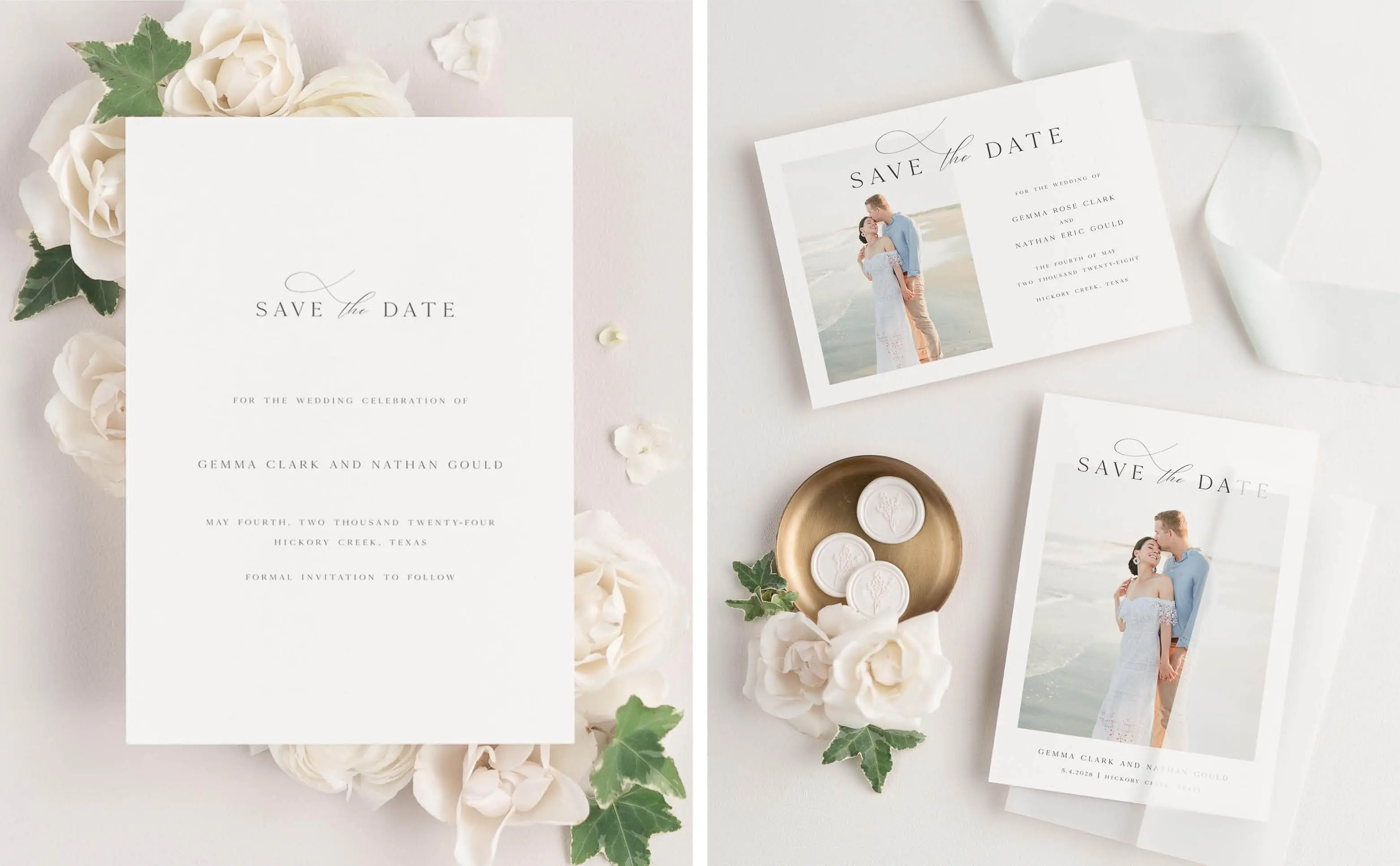 Gemma Classic and Photo Save the Dates