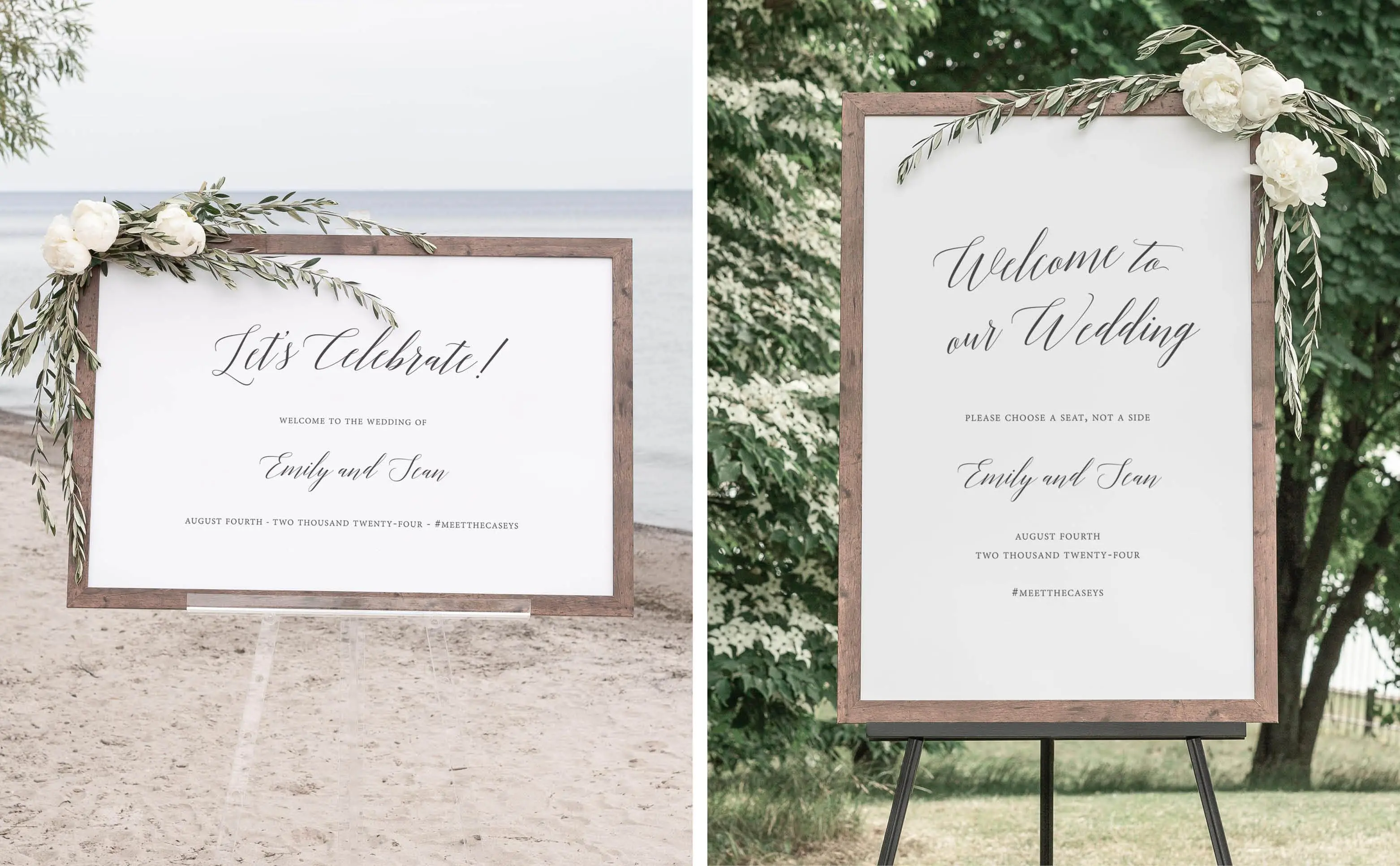 Garden Romance Welcome Signs