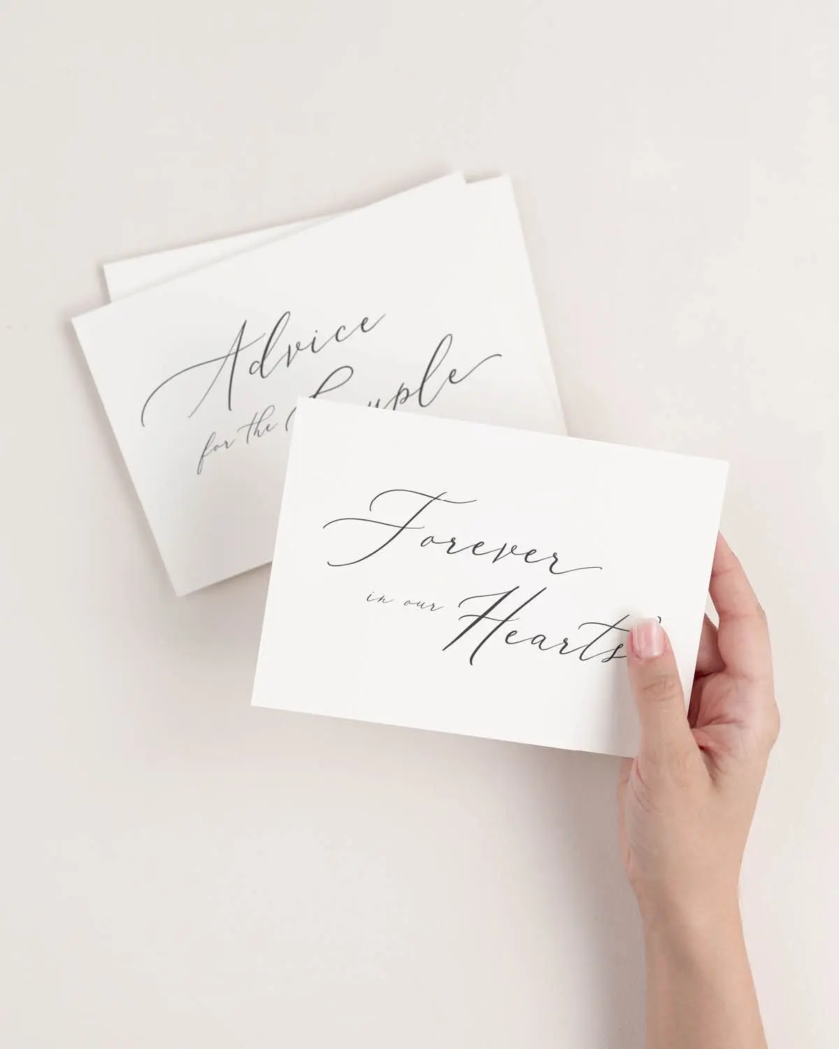 Austin Custom Signs printed with Forever in our Hearts and Advice for the Couple