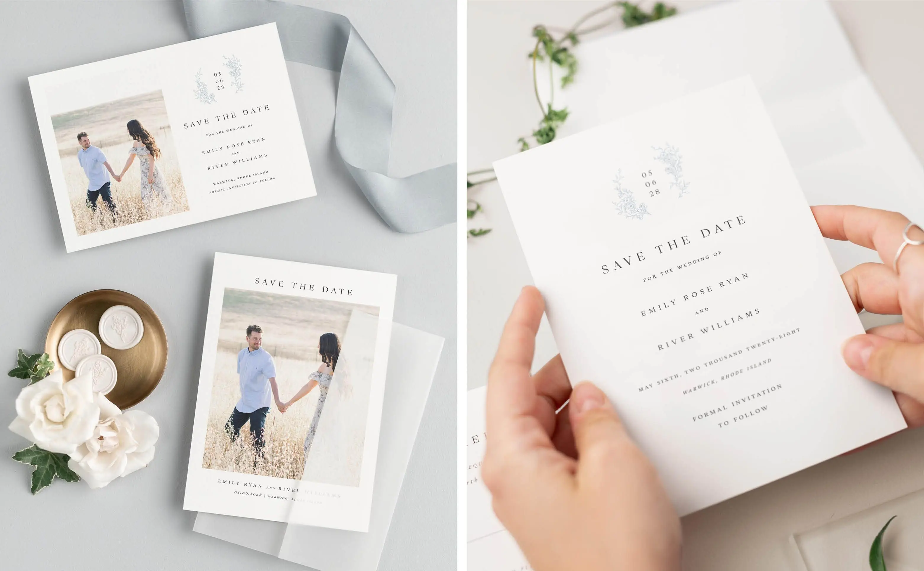 Emily Photo and Classic Save the Dates