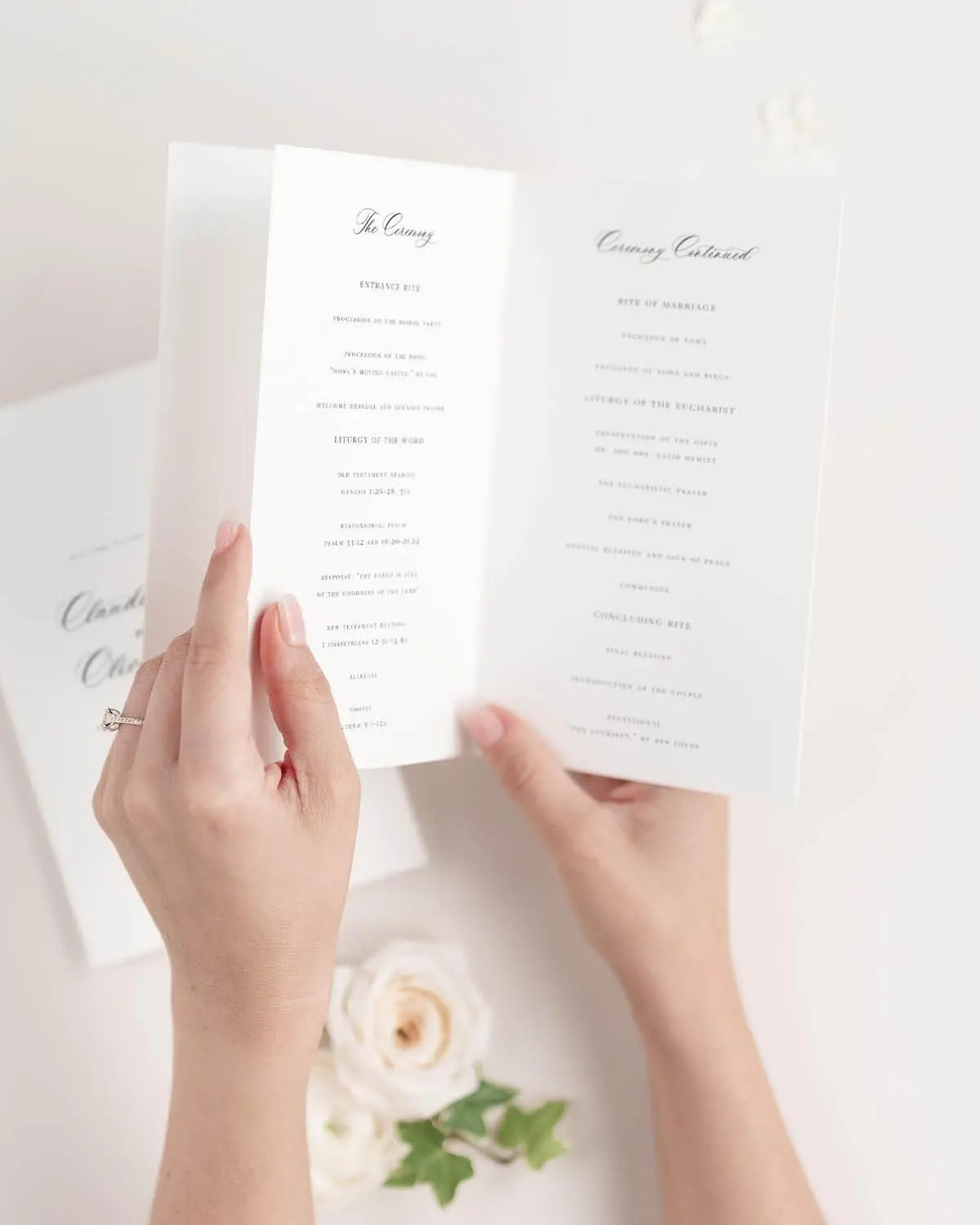 Claudia Wedding Ceremony Programs
