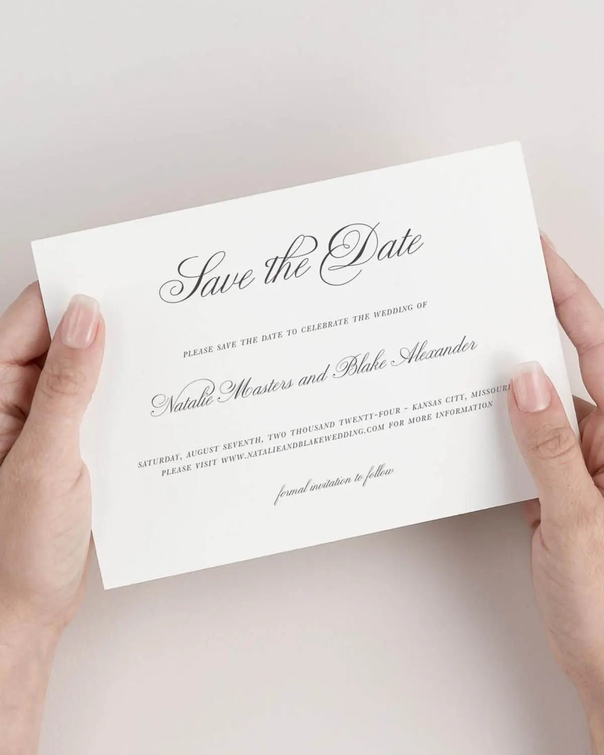Classic Script Save the Dates