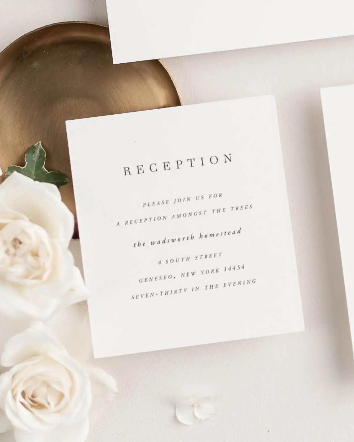 Poppy Small Enclosure used as a Reception Card