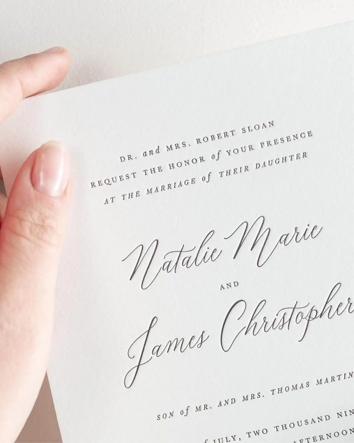 Natalie Letterpress Wedding Invitations