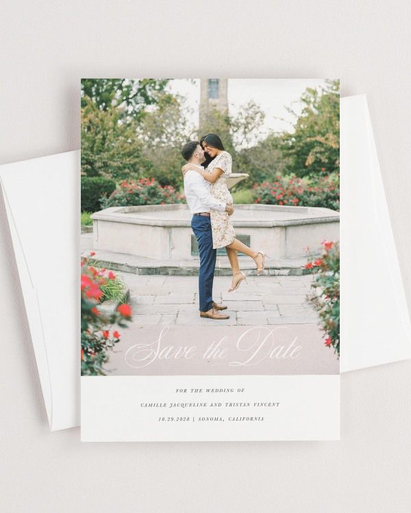 Camille Photo Save the Date with Envelope