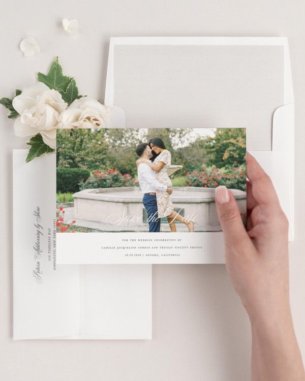 Camille Photo Save the Dates with Envelope Liner
