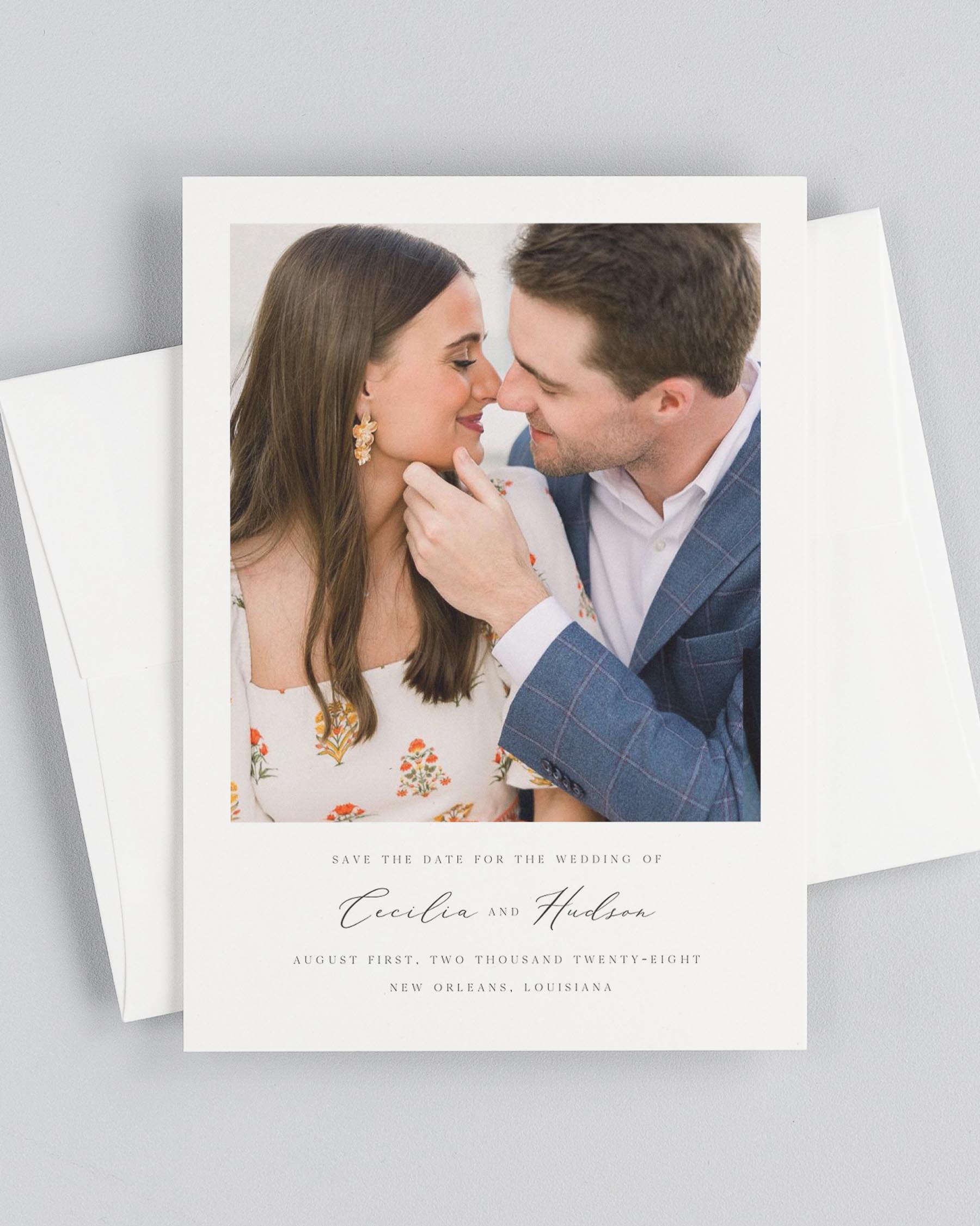 Cecilia Photo Save the Date with Envelope