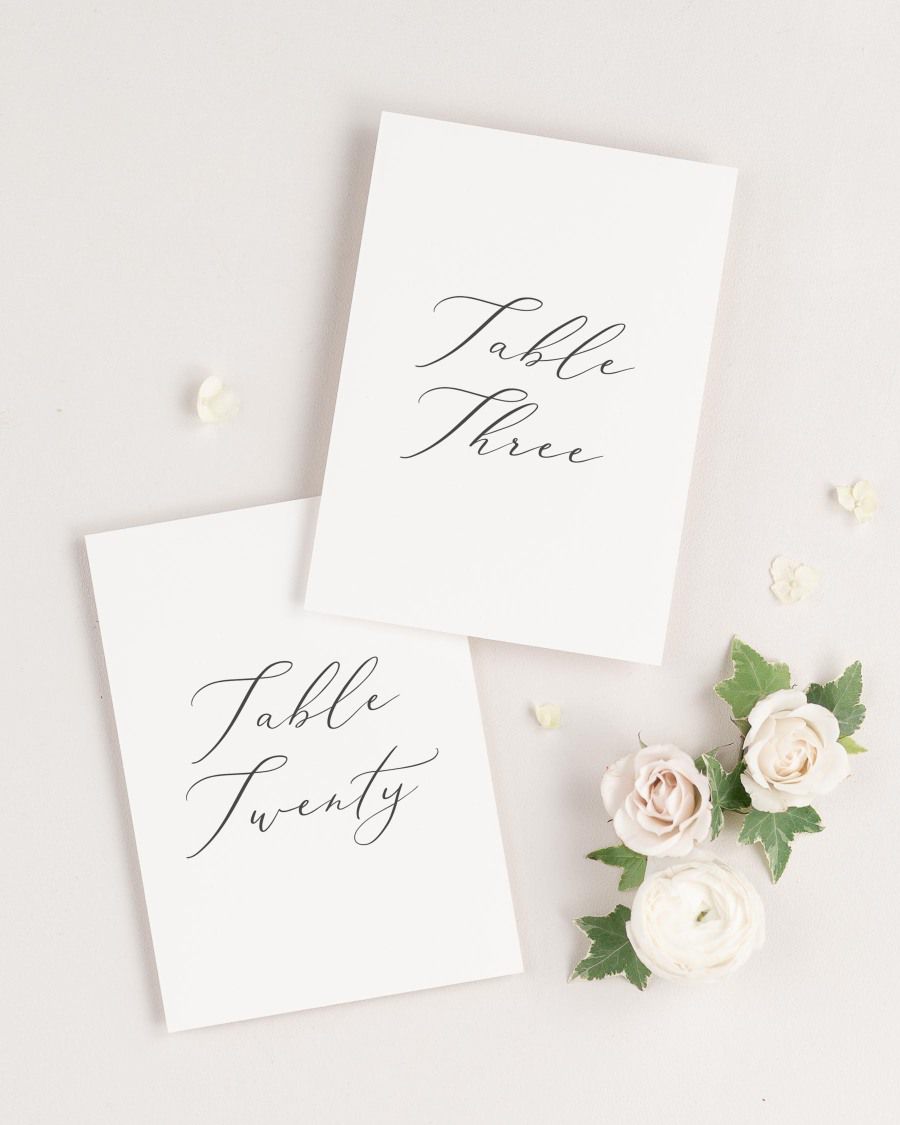 Cecilia Table Numbers