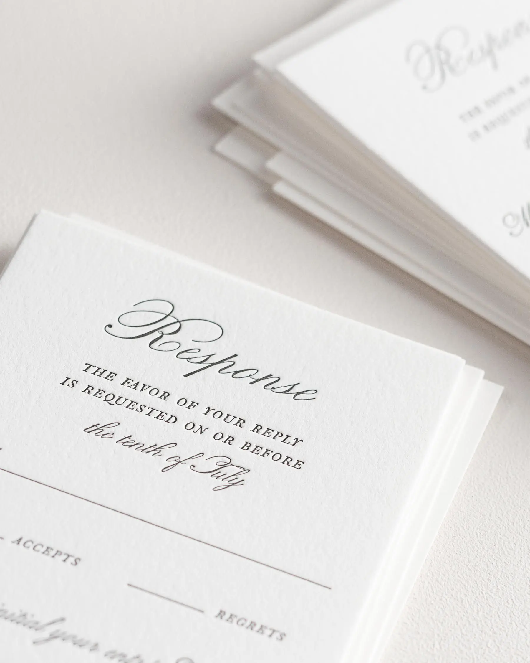Classic Script Wedding Response Card