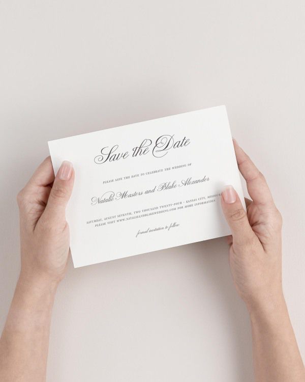 Classic Script Save the Dates
