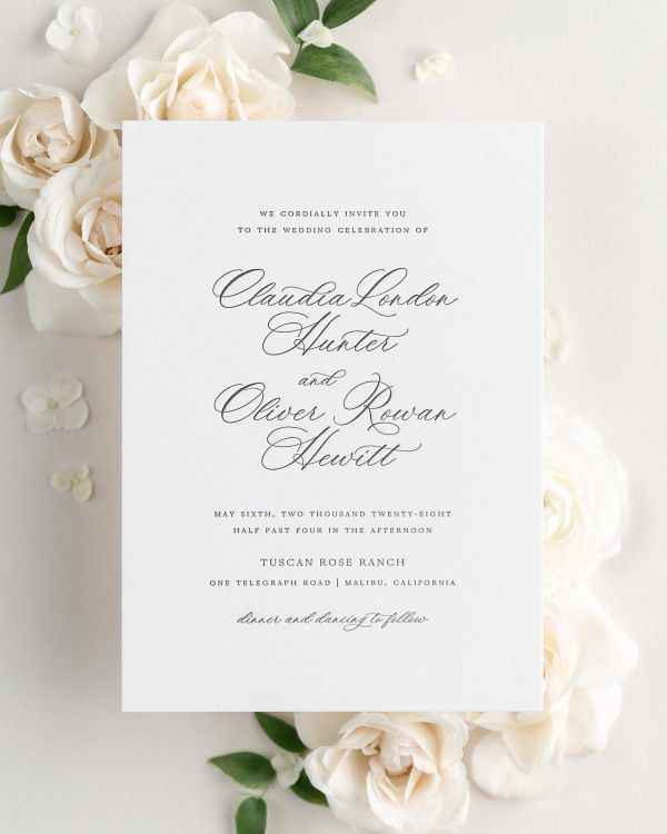 Claudia Letterpress Wedding Invitations