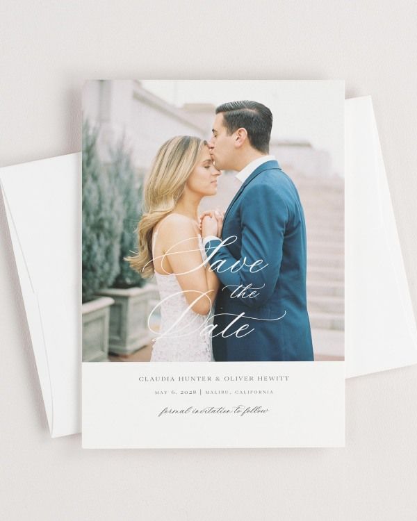 Claudia Photo Save the Date with Envelope