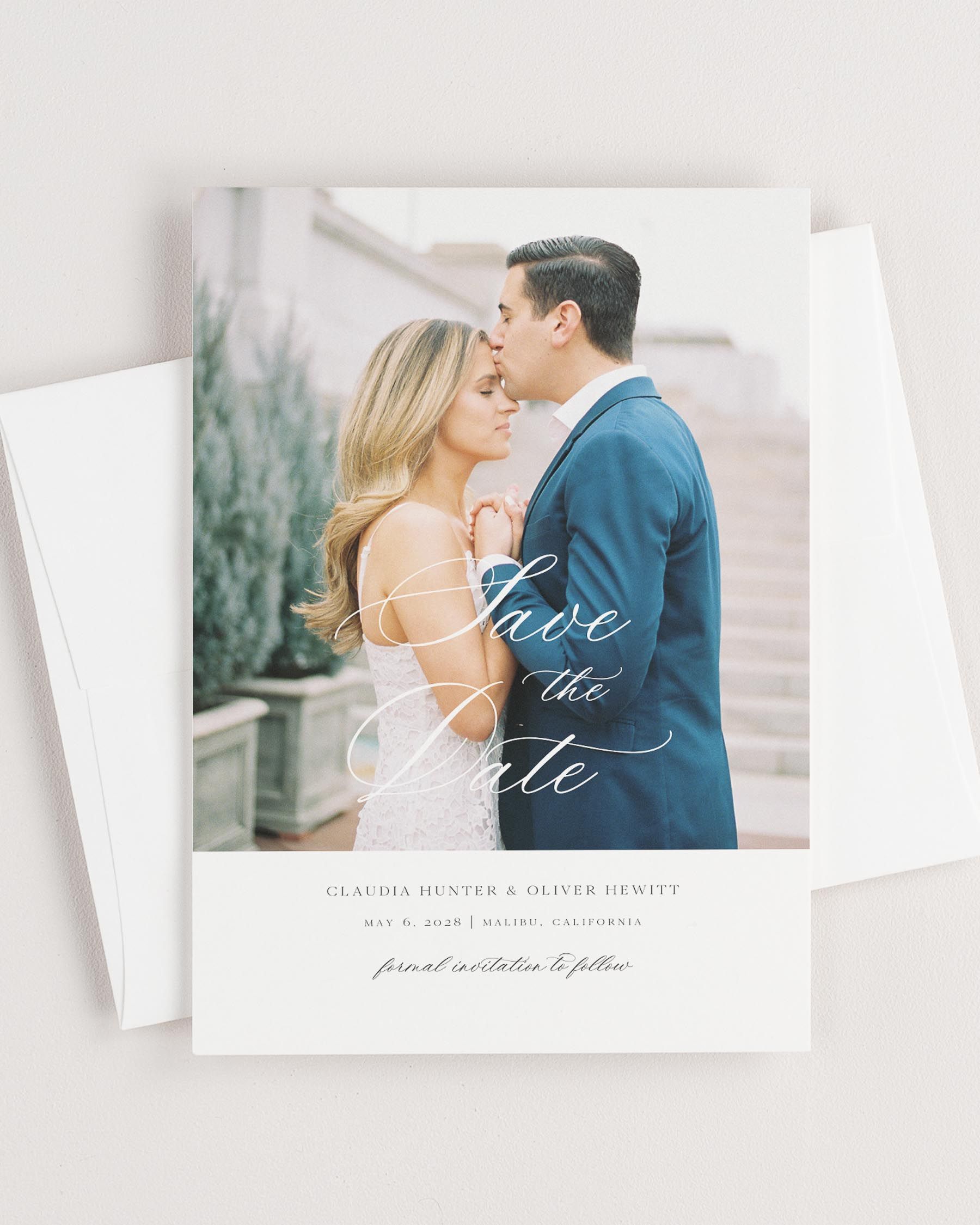 Claudia Photo Save the Date with Envelope
