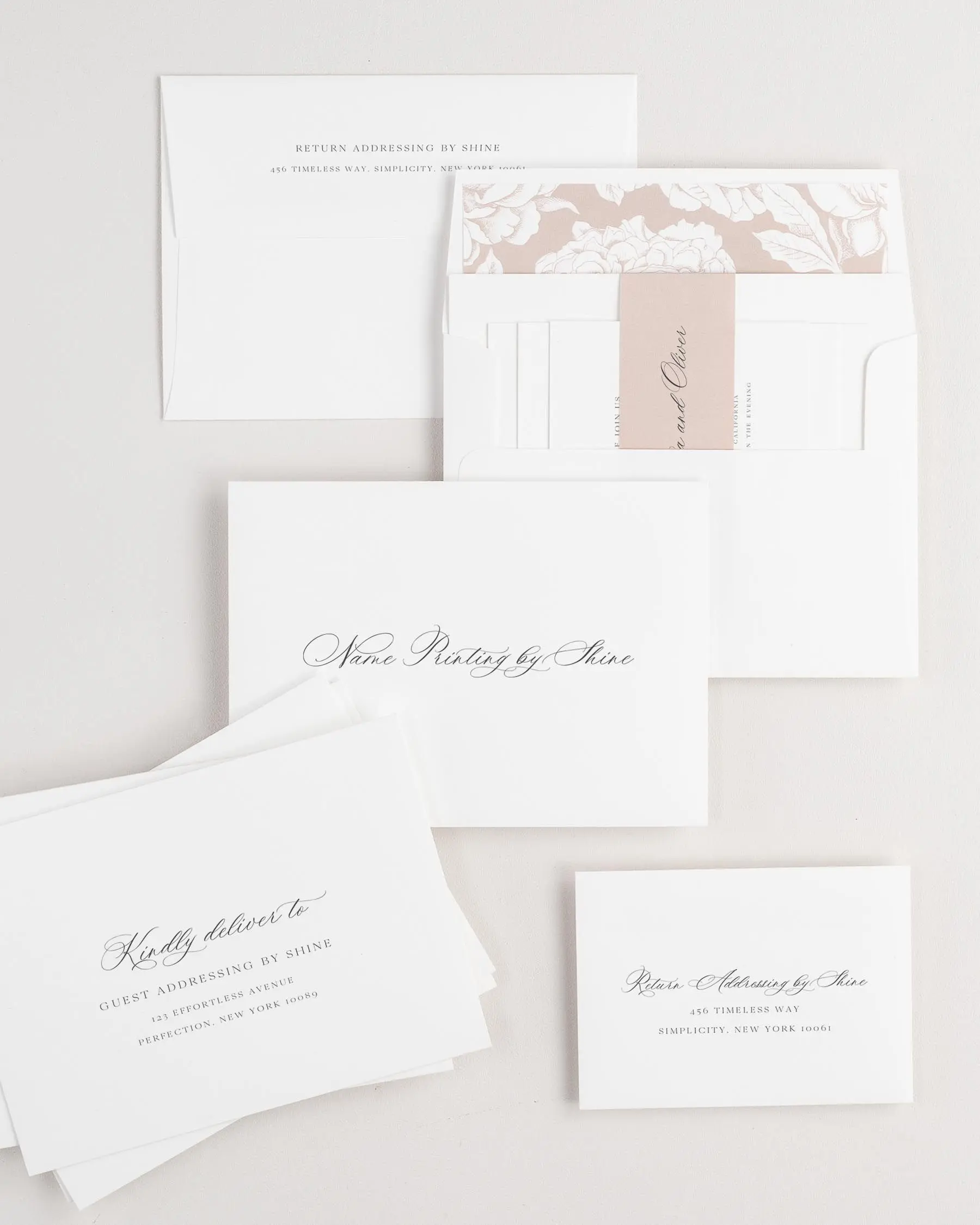 Claudia Wedding Invitation Envelopes and Addressing