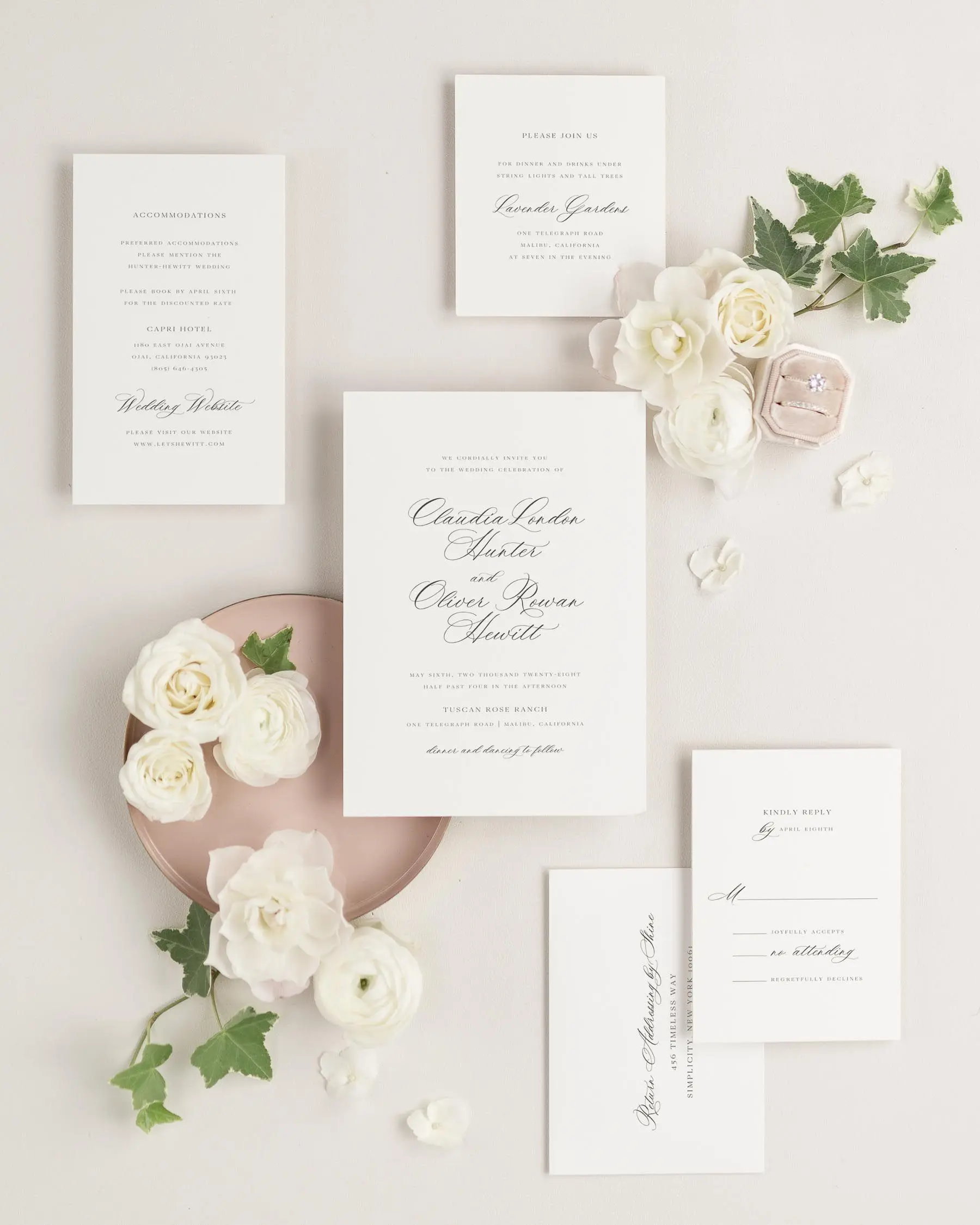 Claudia Wedding Invitation Suite