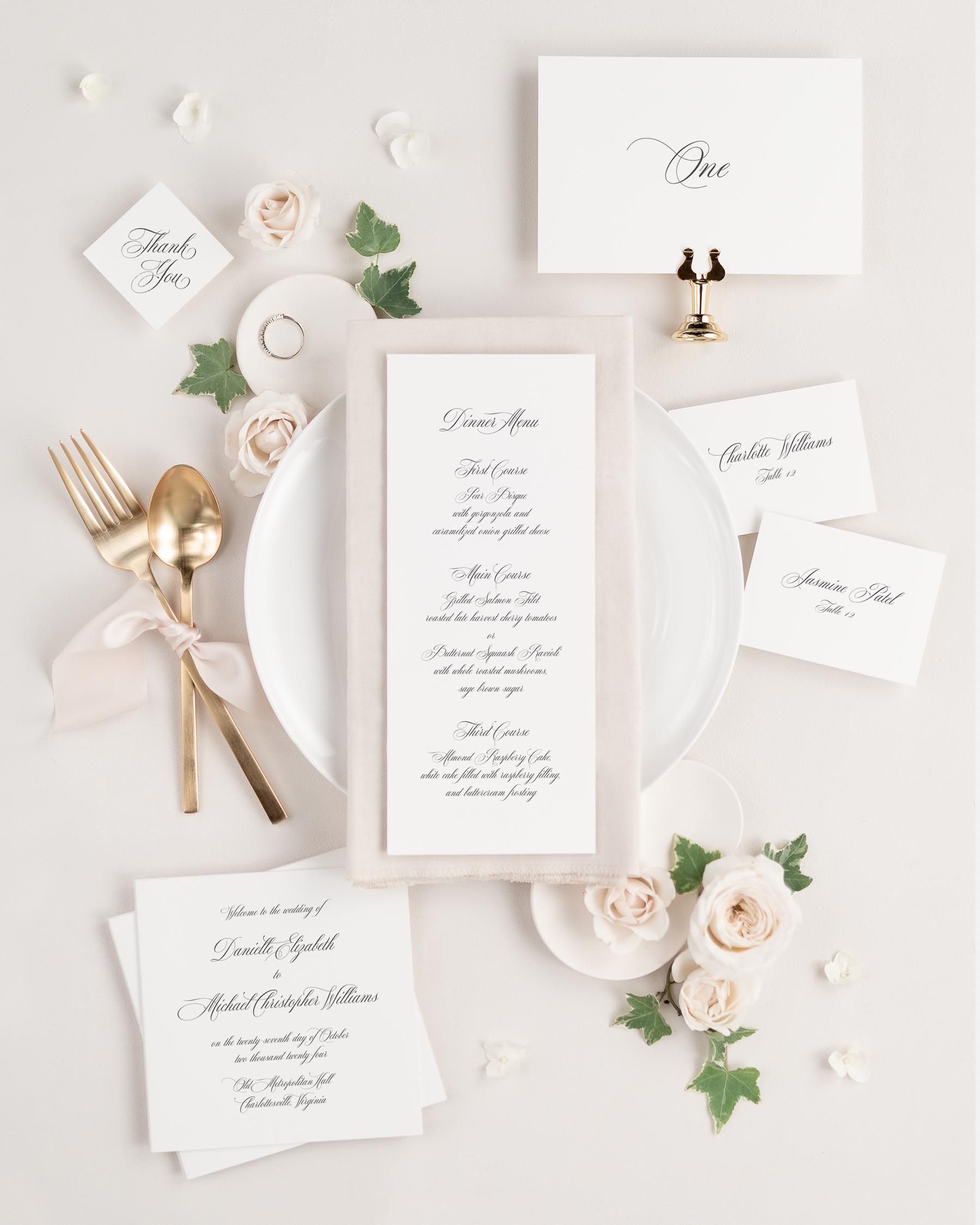 Multiple accessories matching our Danielle design