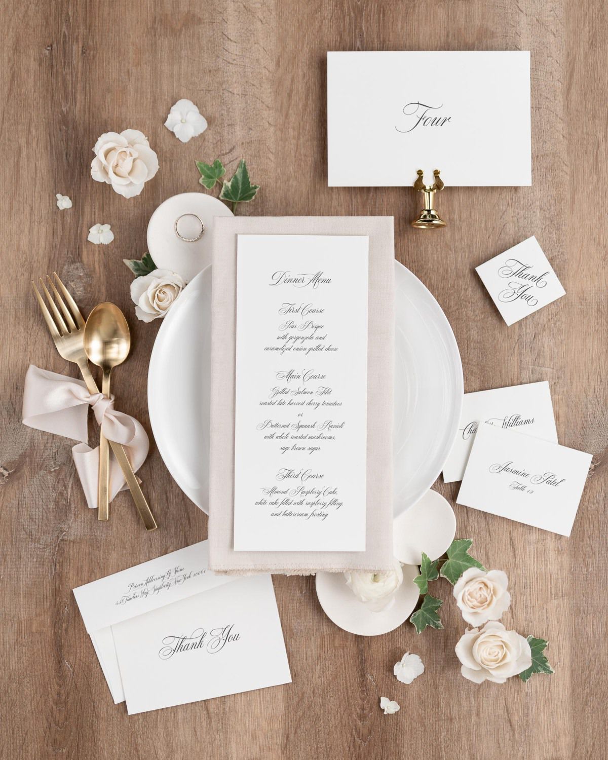 Multiple accessories matching our Danielle design