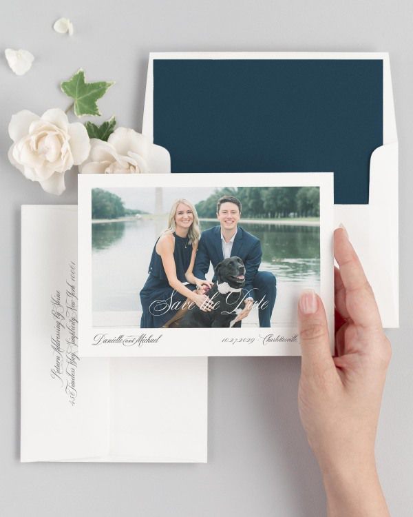 Danielle Photo Save the Dates with Envelope Liner