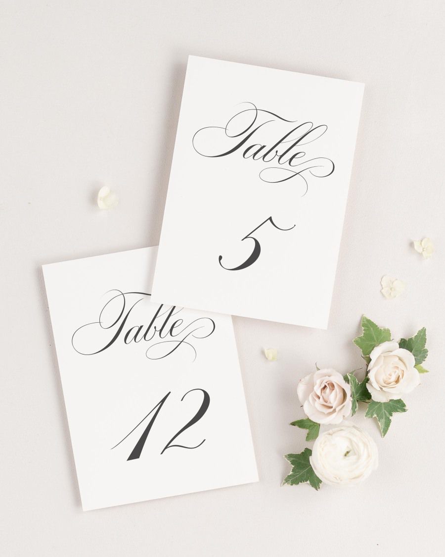 Delicate Elegance Table Numbers
