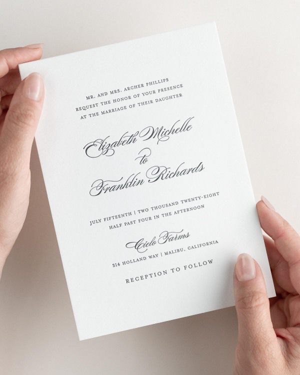 Elizabeth Letterpress Wedding Invitations