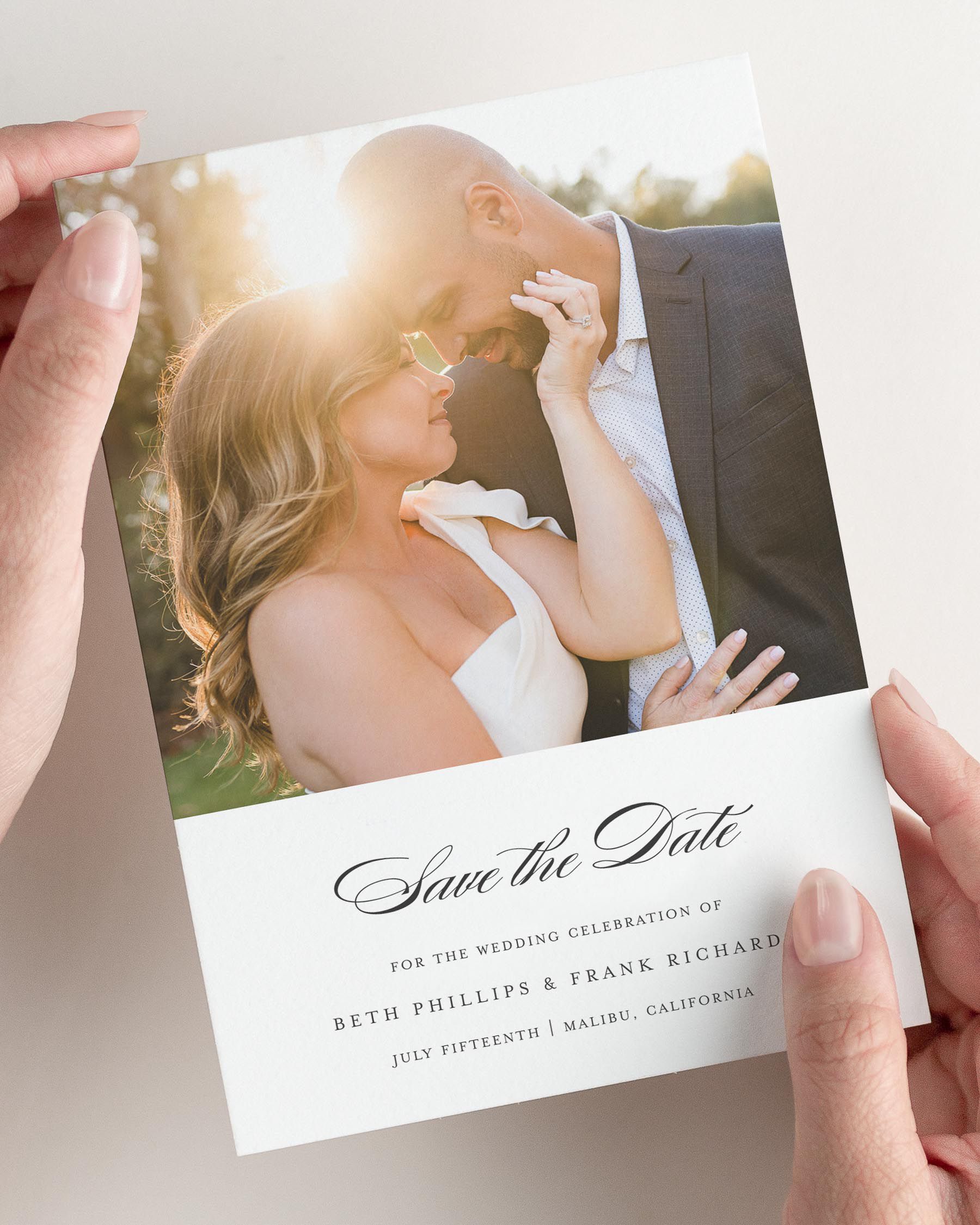 Elizabeth Photo Save the Date with Envelope