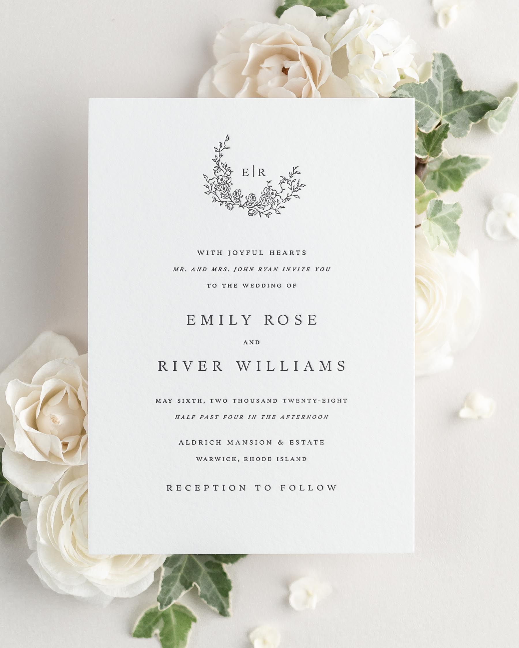 Emily Letterpress Wedding Invitations