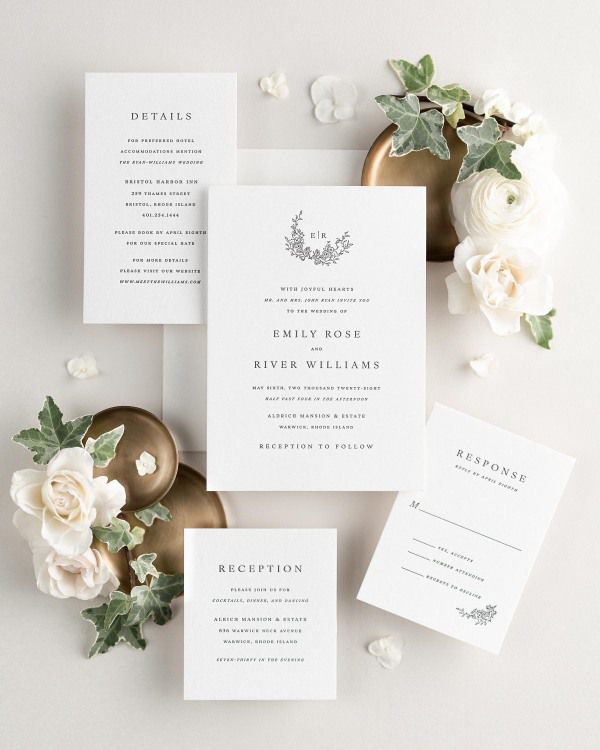 Emily Letterpress Wedding Invitations