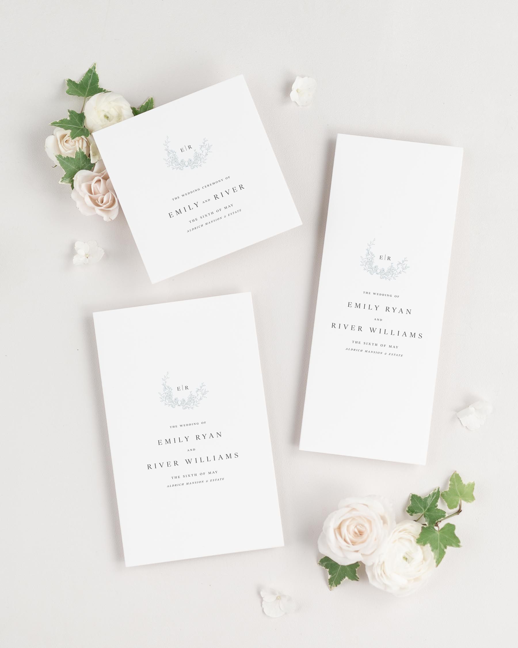 Emily Wedding Programs