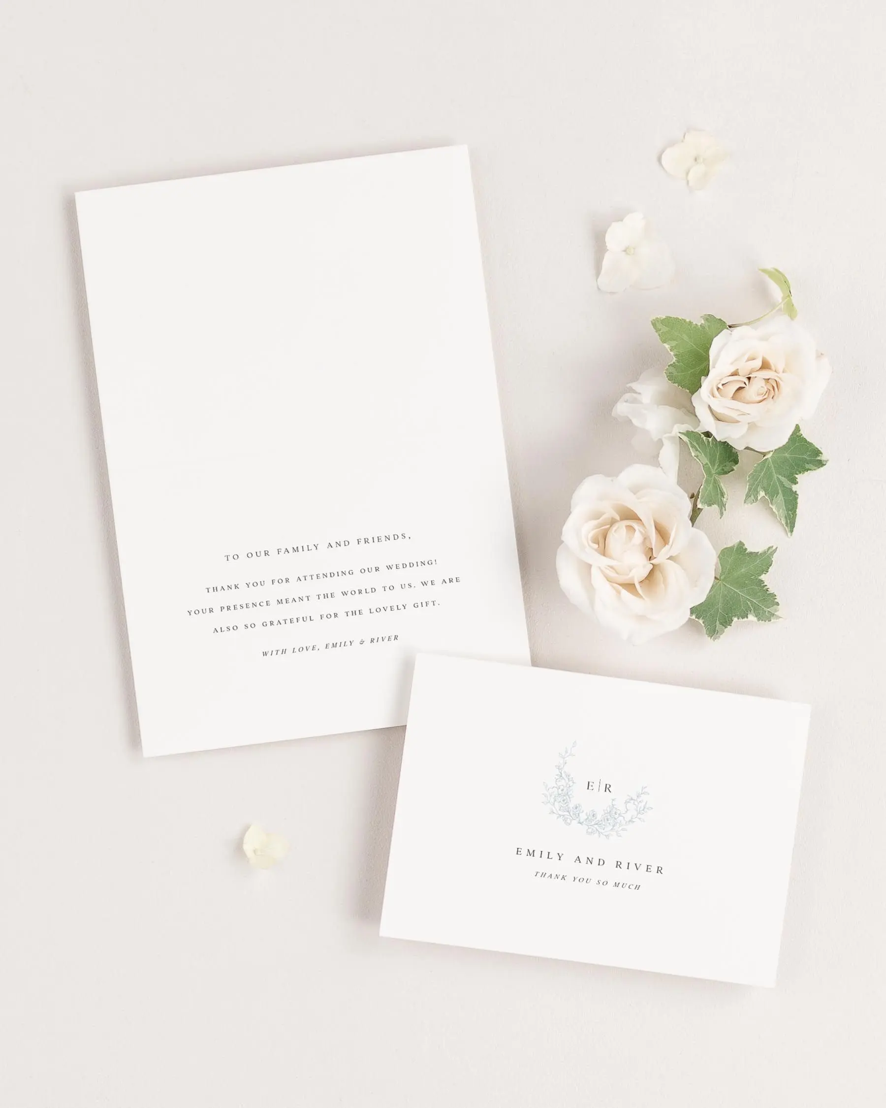 Emily Thank You Cards with Interior Message