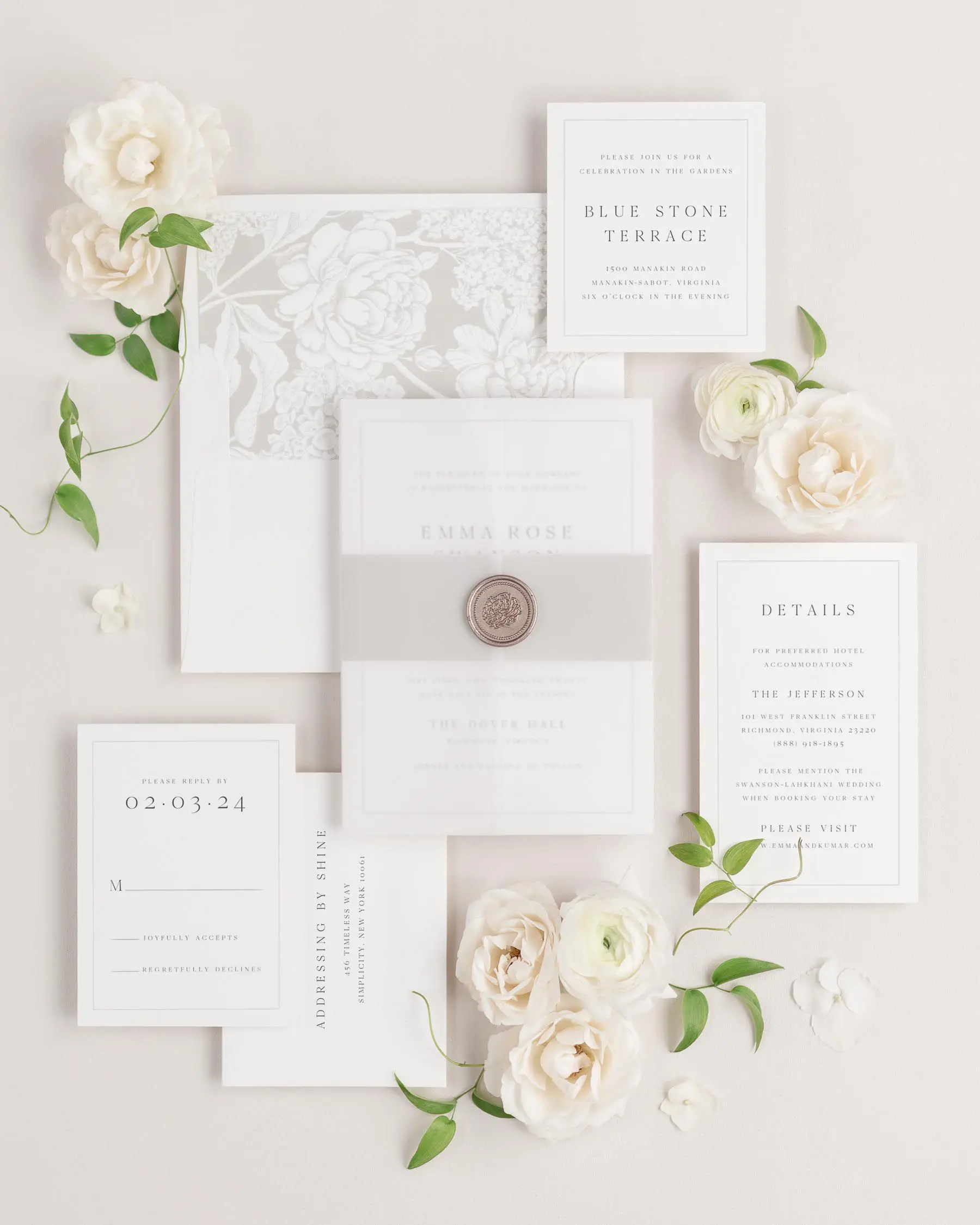 Emma Wedding Invitation Suite
