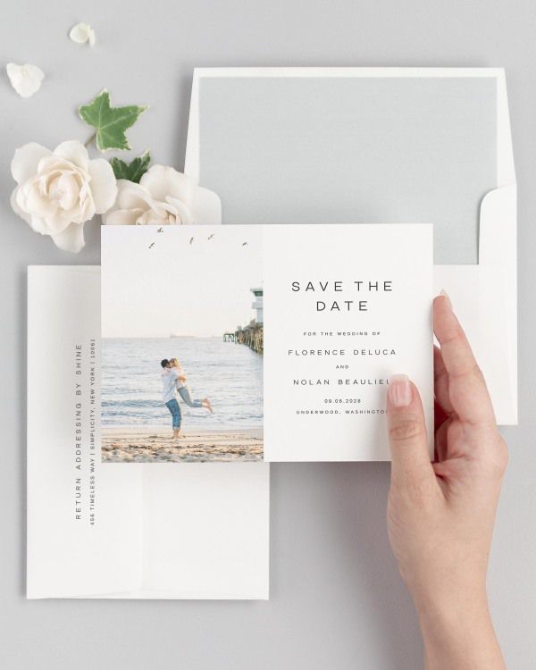 Florence Photo Save the Dates with Envelope Liner
