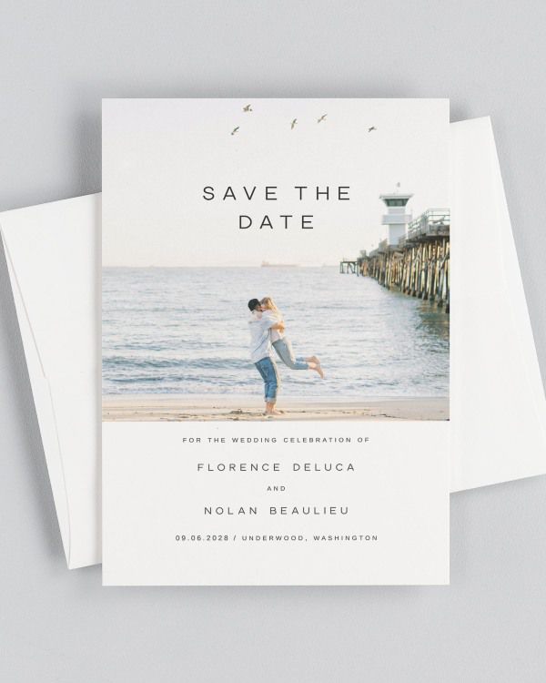 Florence Photo Save the Date with Envelope