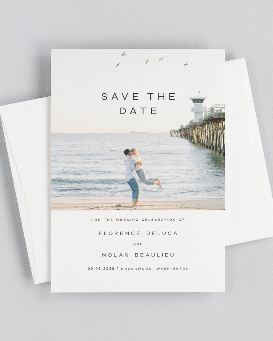 Florence Photo Save the Date with Envelope