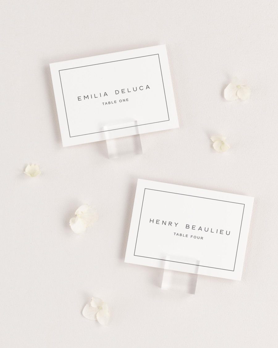 Place cards with border