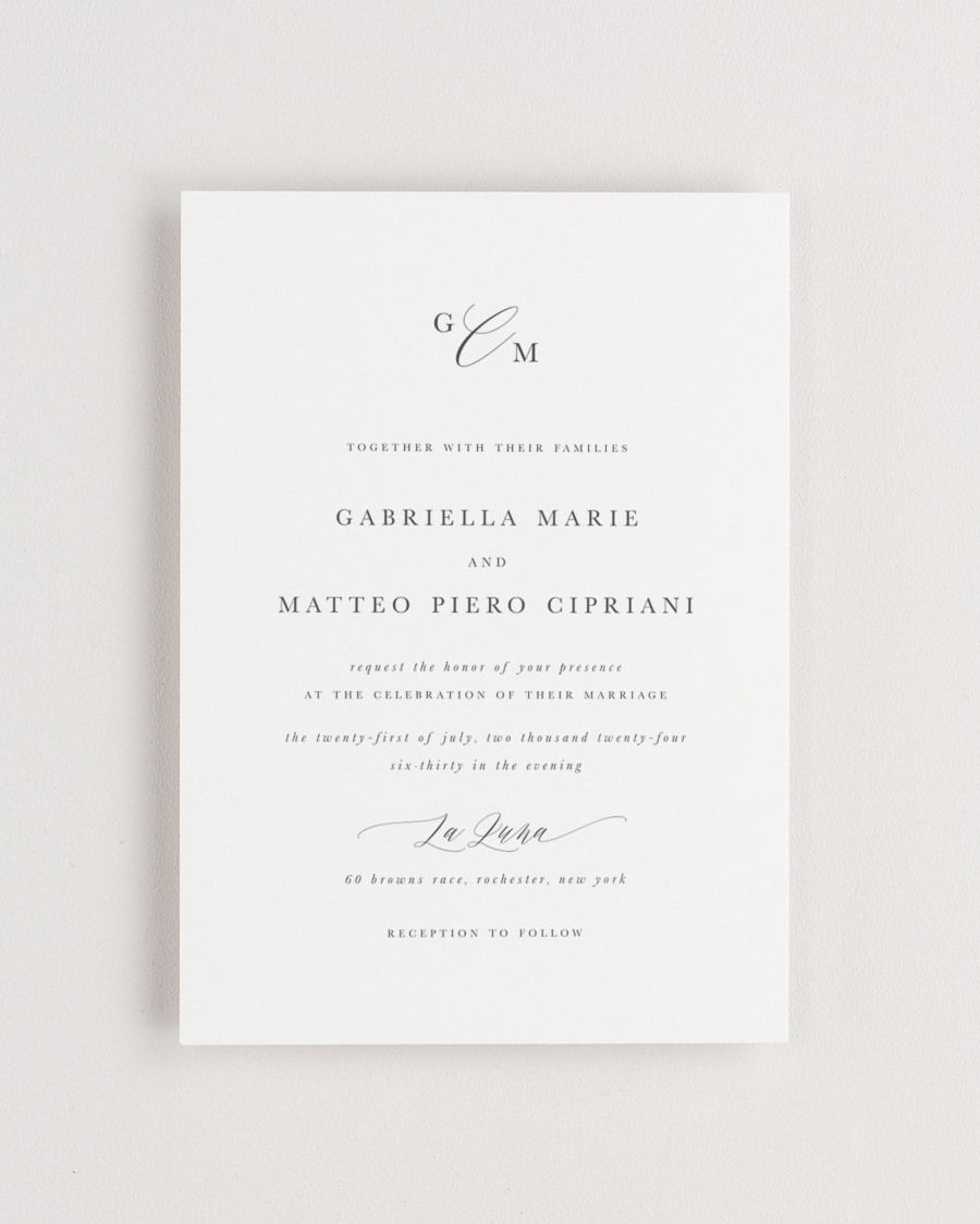 Gabriella Wedding Invitations Shine Wedding Invitations