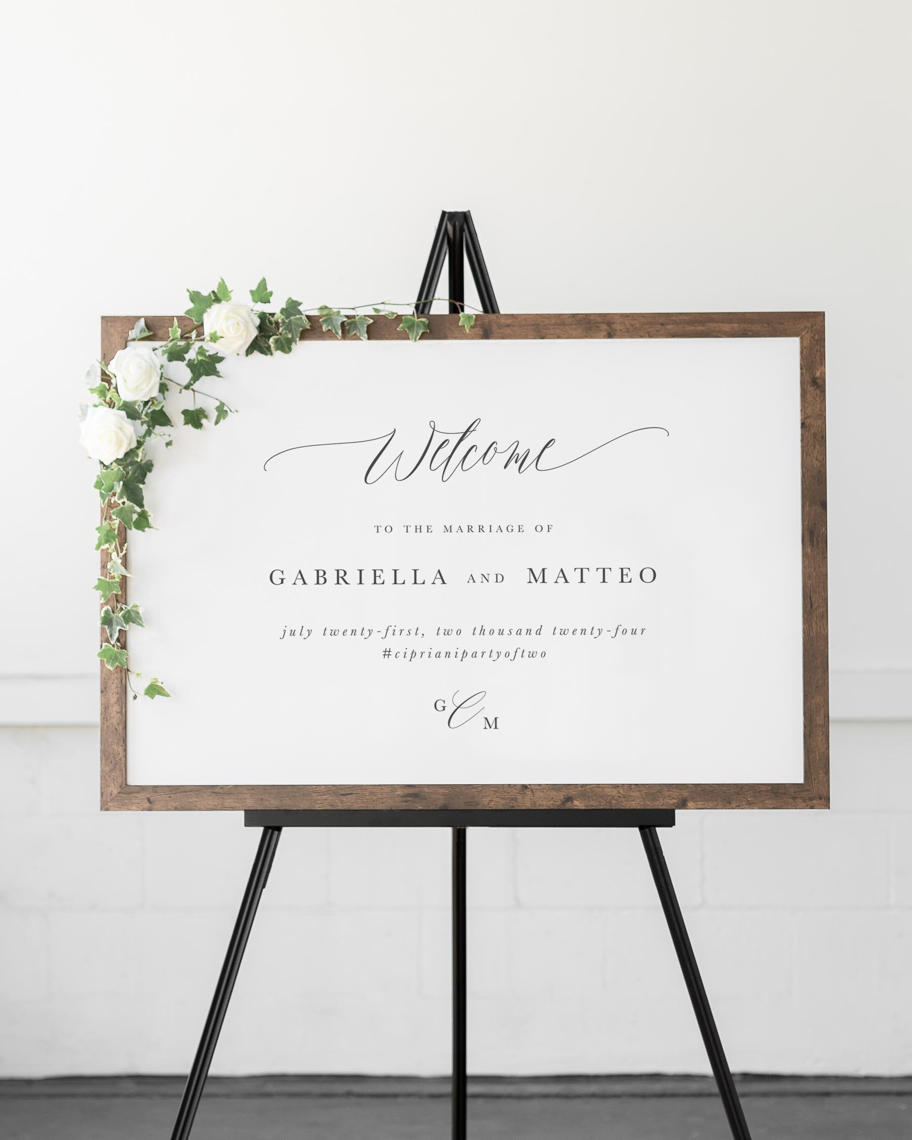 Gabriella Welcome Signs