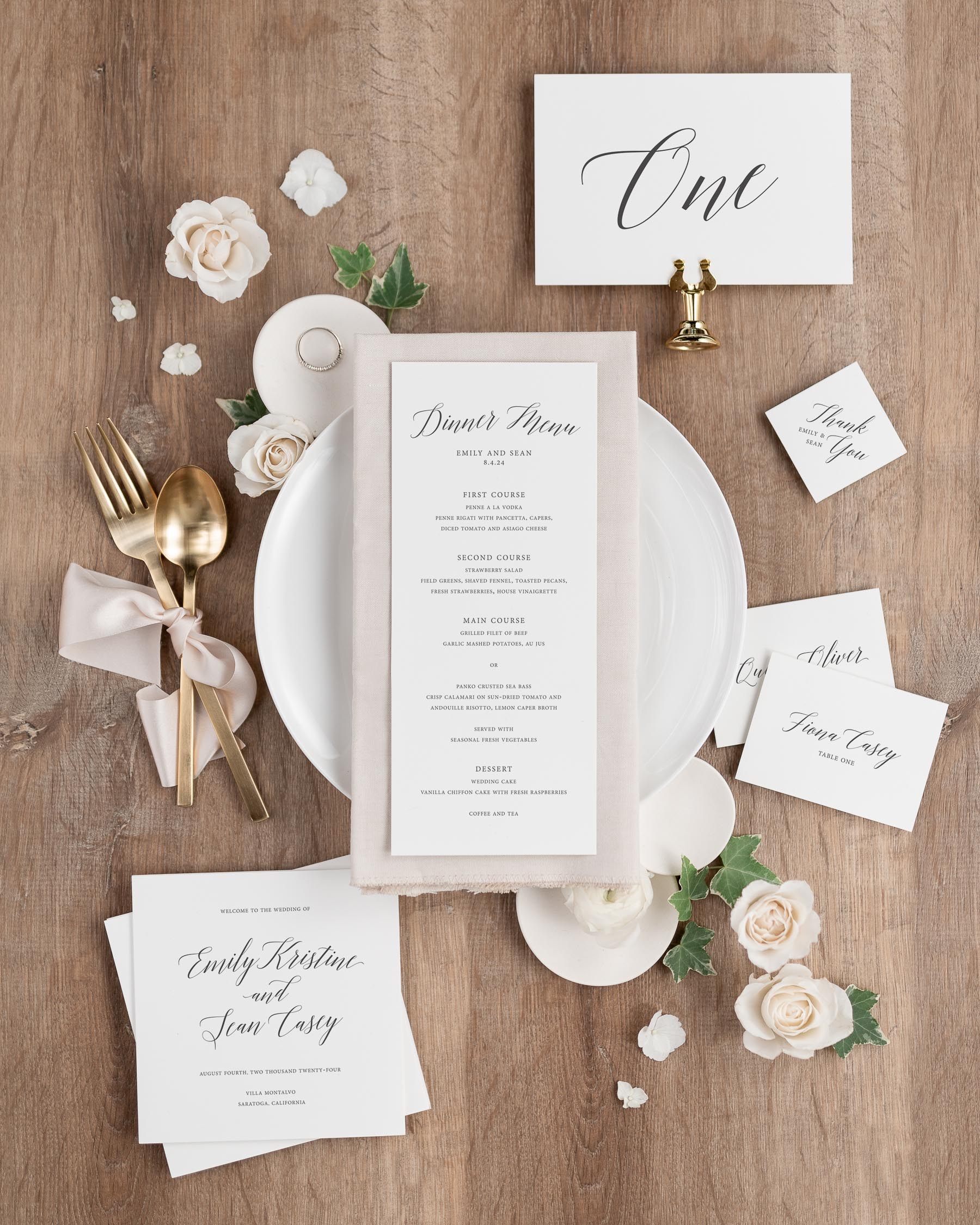 Multiple accessories matching our Garden Romance design