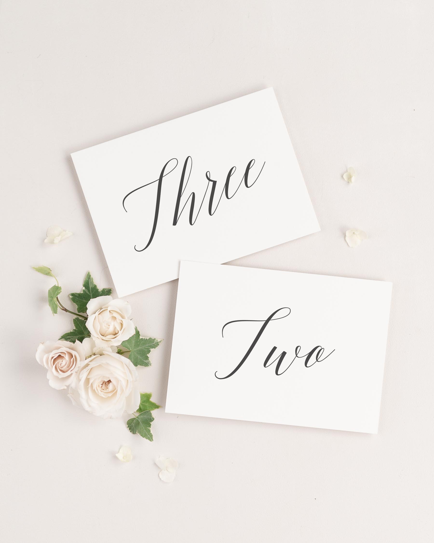 Garden Romance Table Numbers