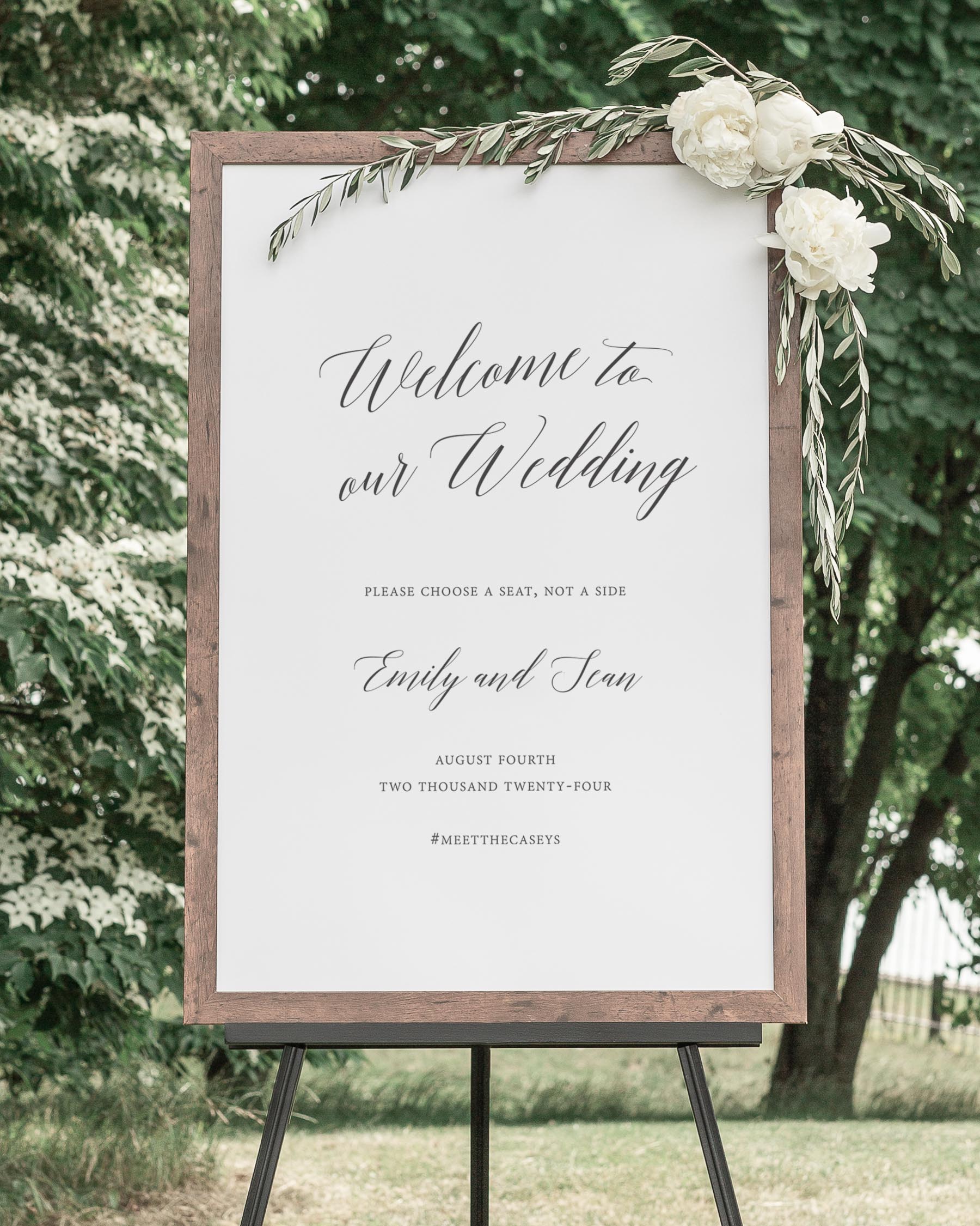 Garden Romance Welcome Signs