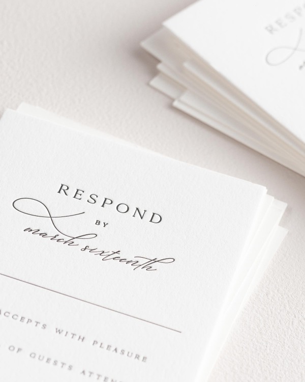 Gemma Letterpress Wedding Invitations