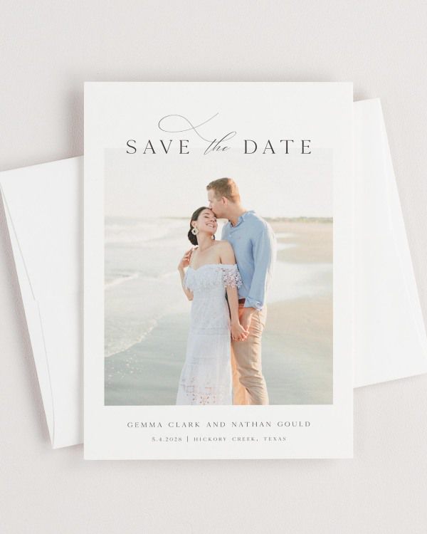Gemma Photo Save the Date with Envelope